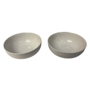 Mainstays White Ceramic Bowl Set 2 Dishwasher Microwave Safe